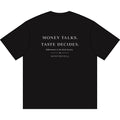 Montrevell 'Money Talks. Taste Decides.' Men's Box Tee — Minimal Luxury Graphic T‑Shirt