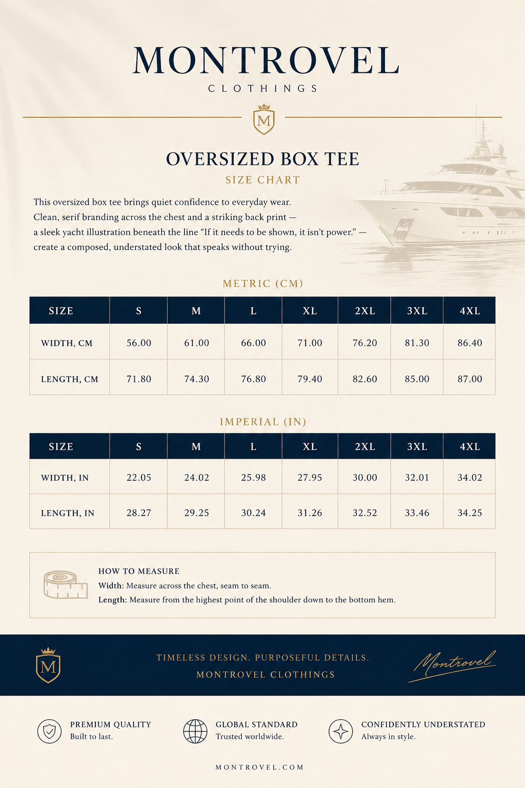 Size guide chart