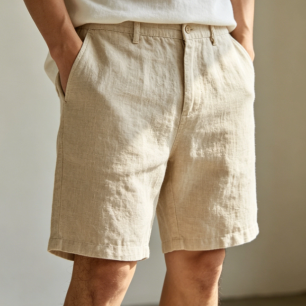 Napolito Short — men's city casual shorts in beige